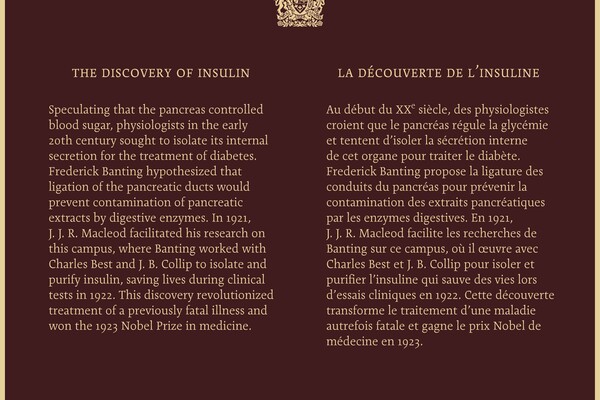 Discovery of Insulin - Plaque Unveiling Ceremony