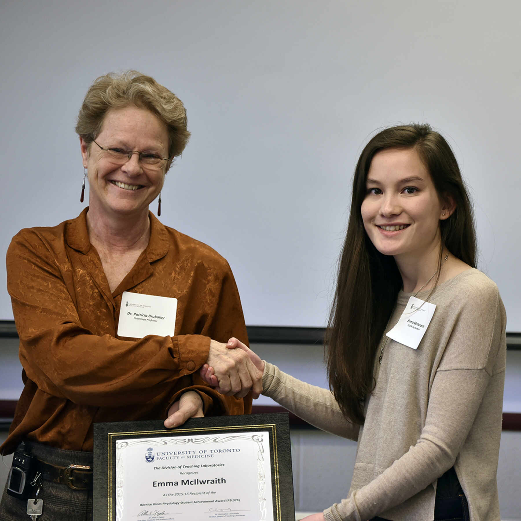 Emma McIlwraith and Dr. Patricia Brubaker